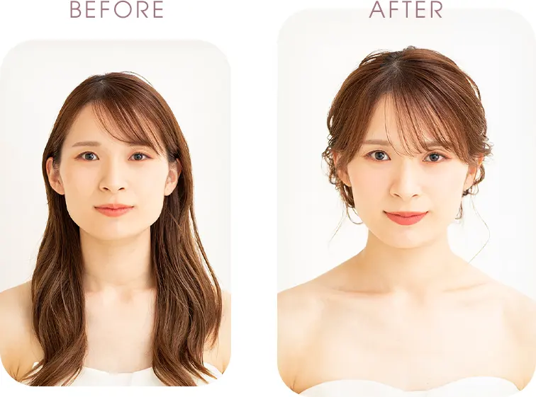 ベース顔さん向けヘアスタイル
