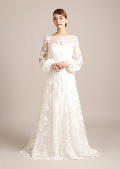 スレンダーのウェディングドレス