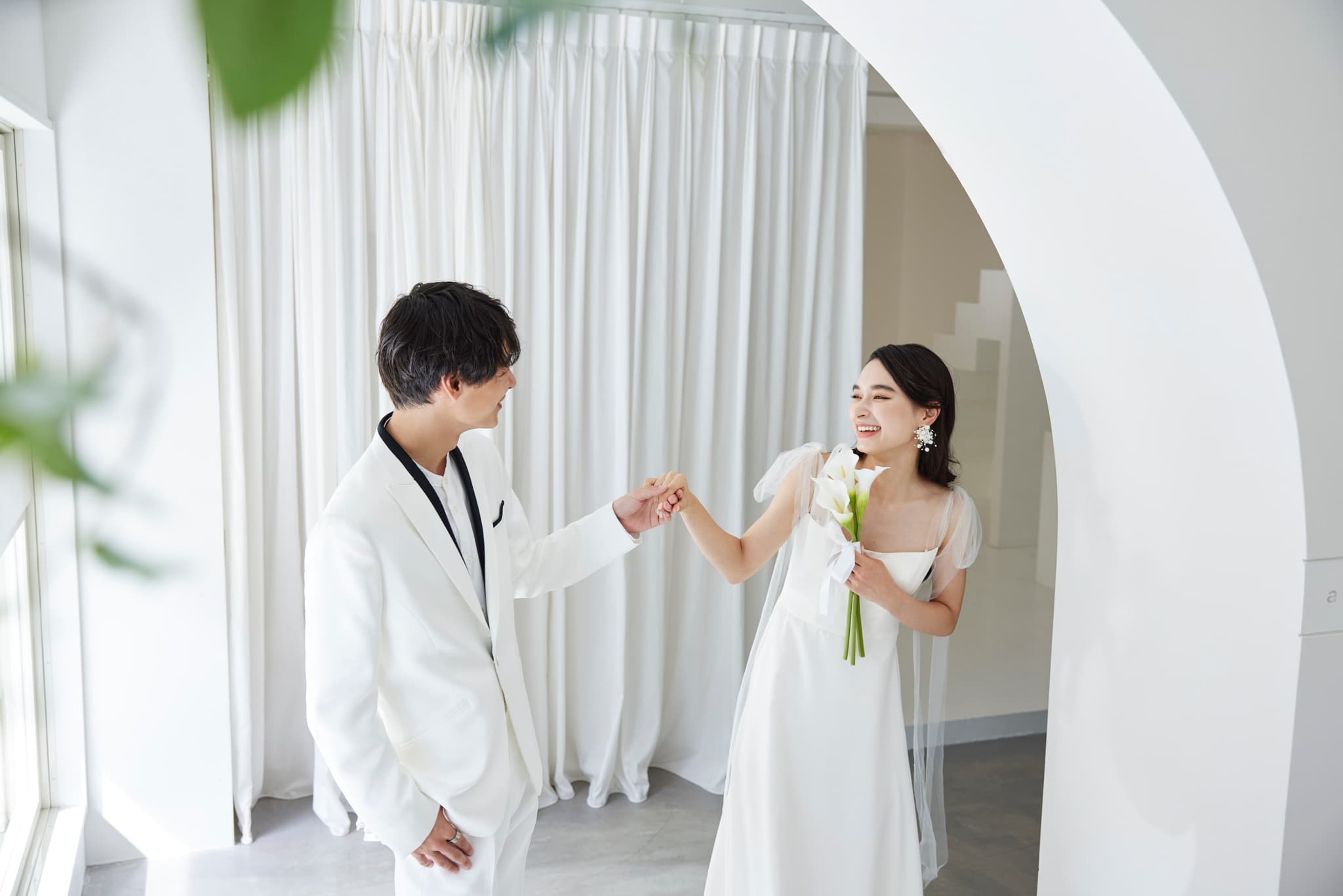 東京のスタジオでフォトウェディング
