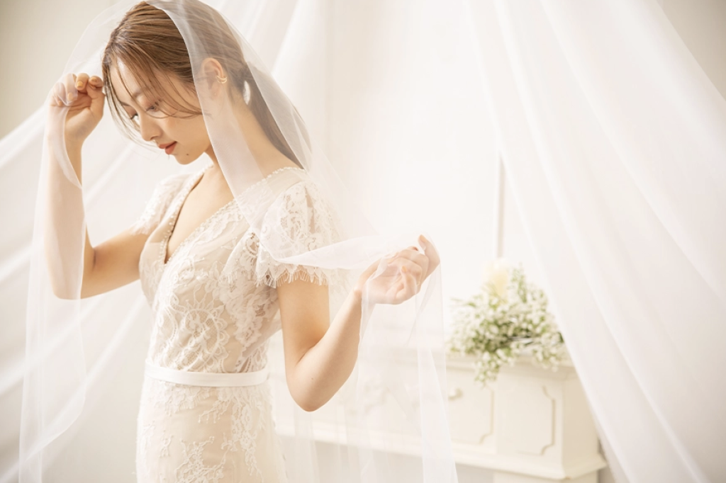 東京のスタジオでフォトウェディング