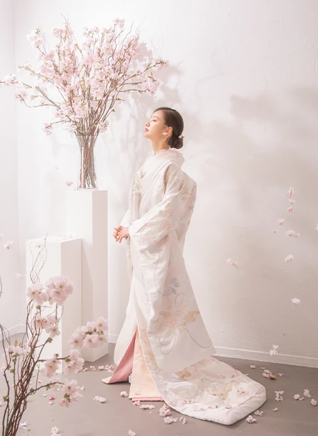 東京のスタジオでフォトウェディング