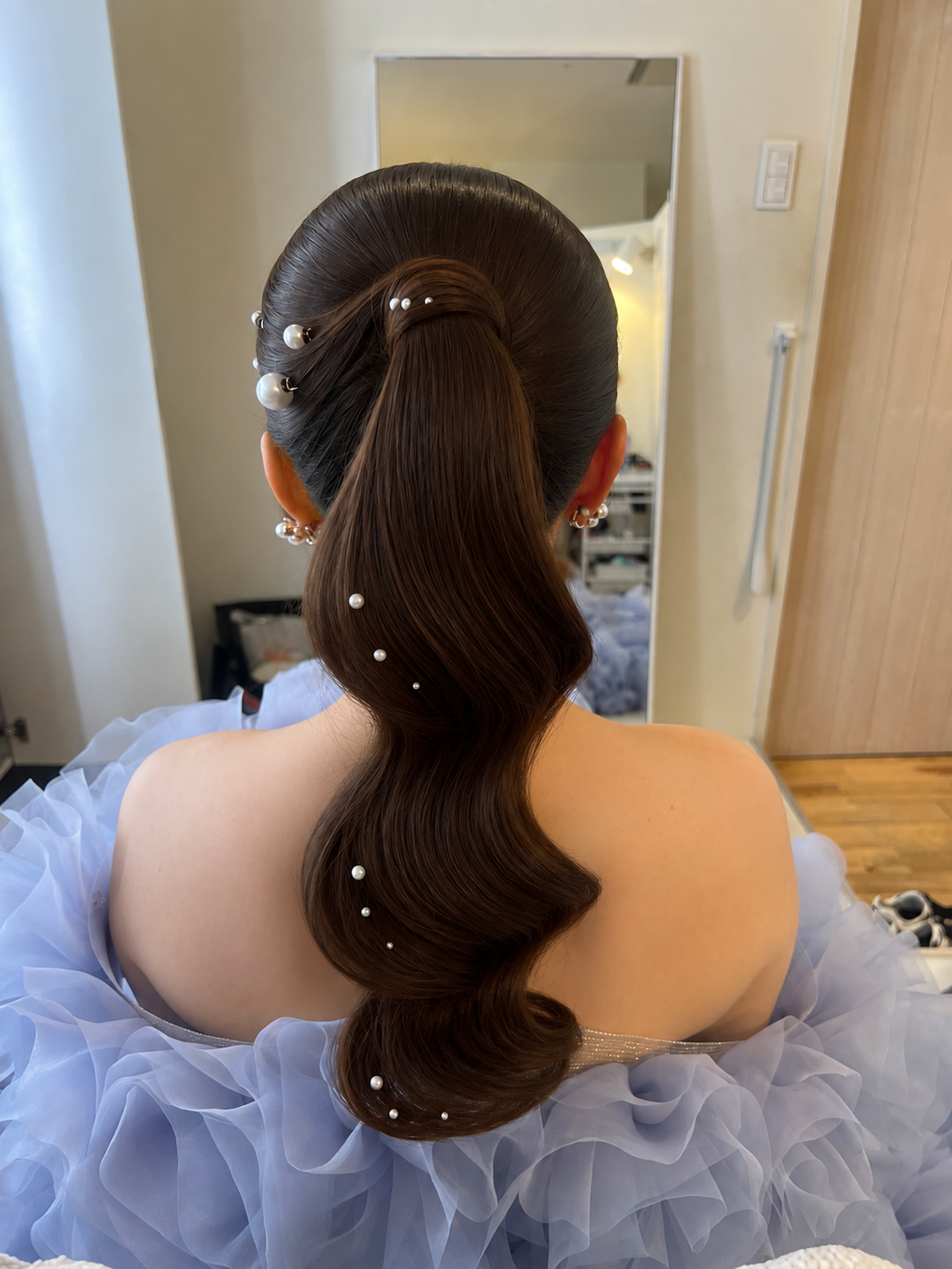 北海道　札幌　前撮り ウエディング　ヘアスタイル　